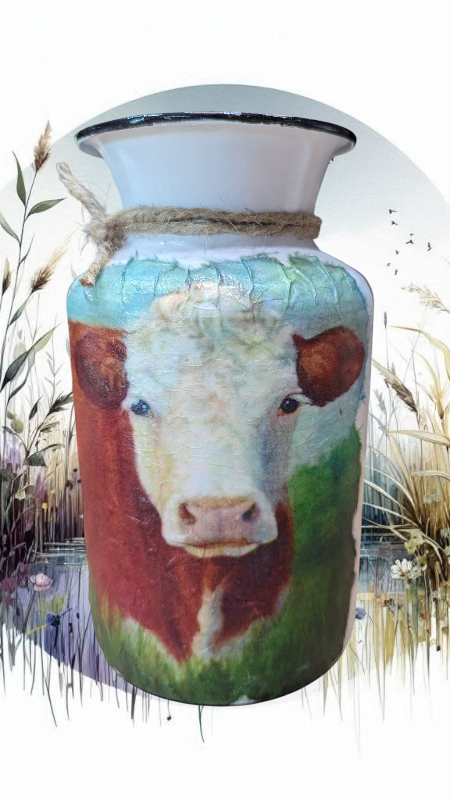 Hereford Cow Milk Jug Vase
