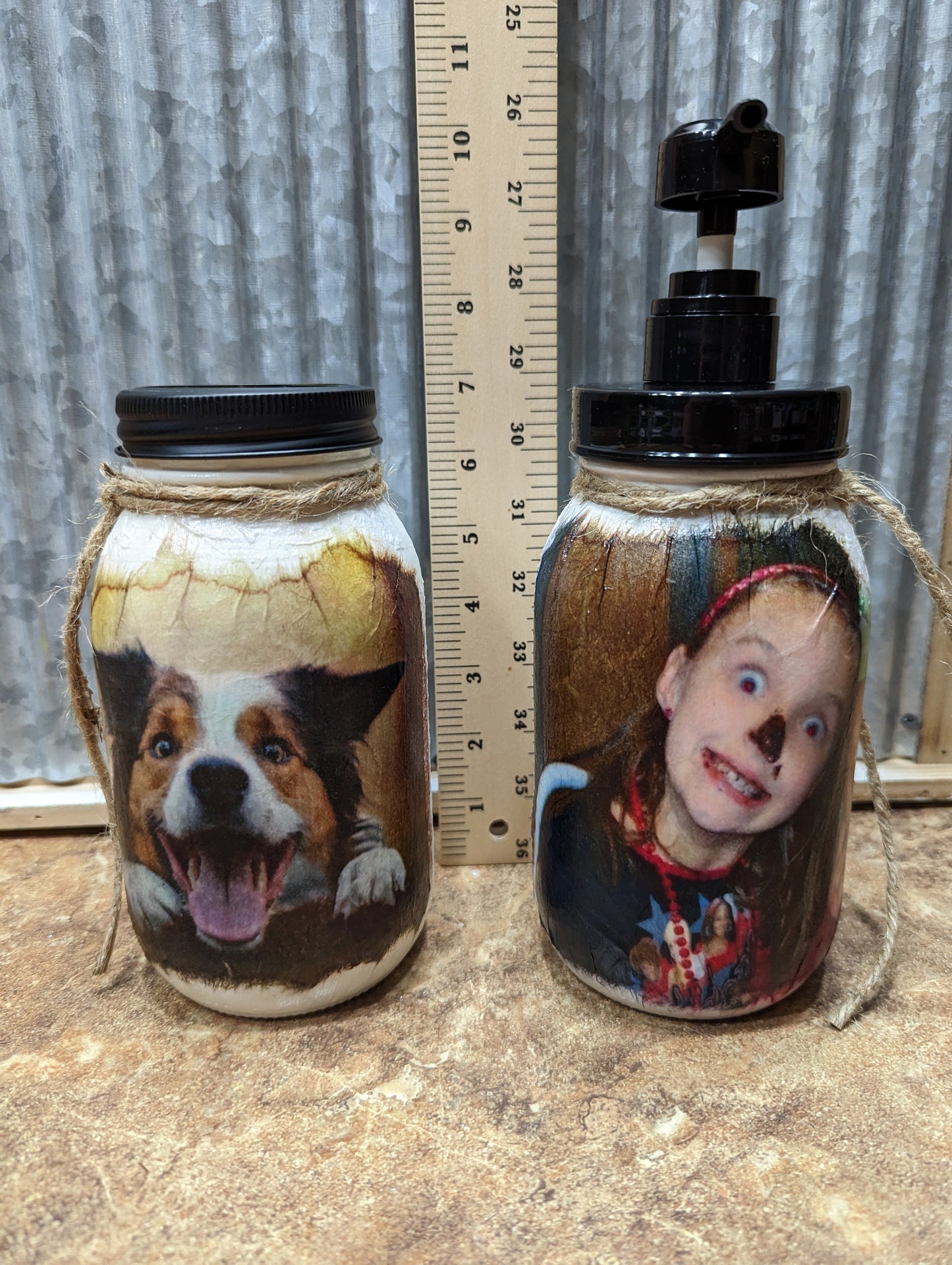 Custom Photo Mason Jars