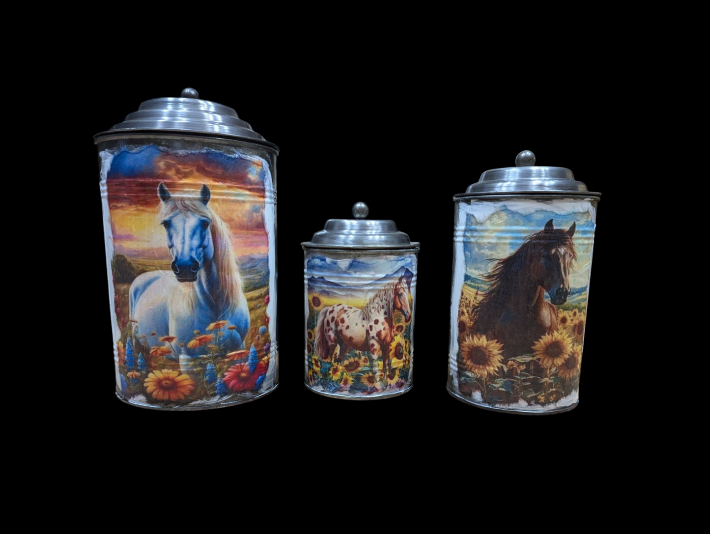 Sunflower Horses Canister Set