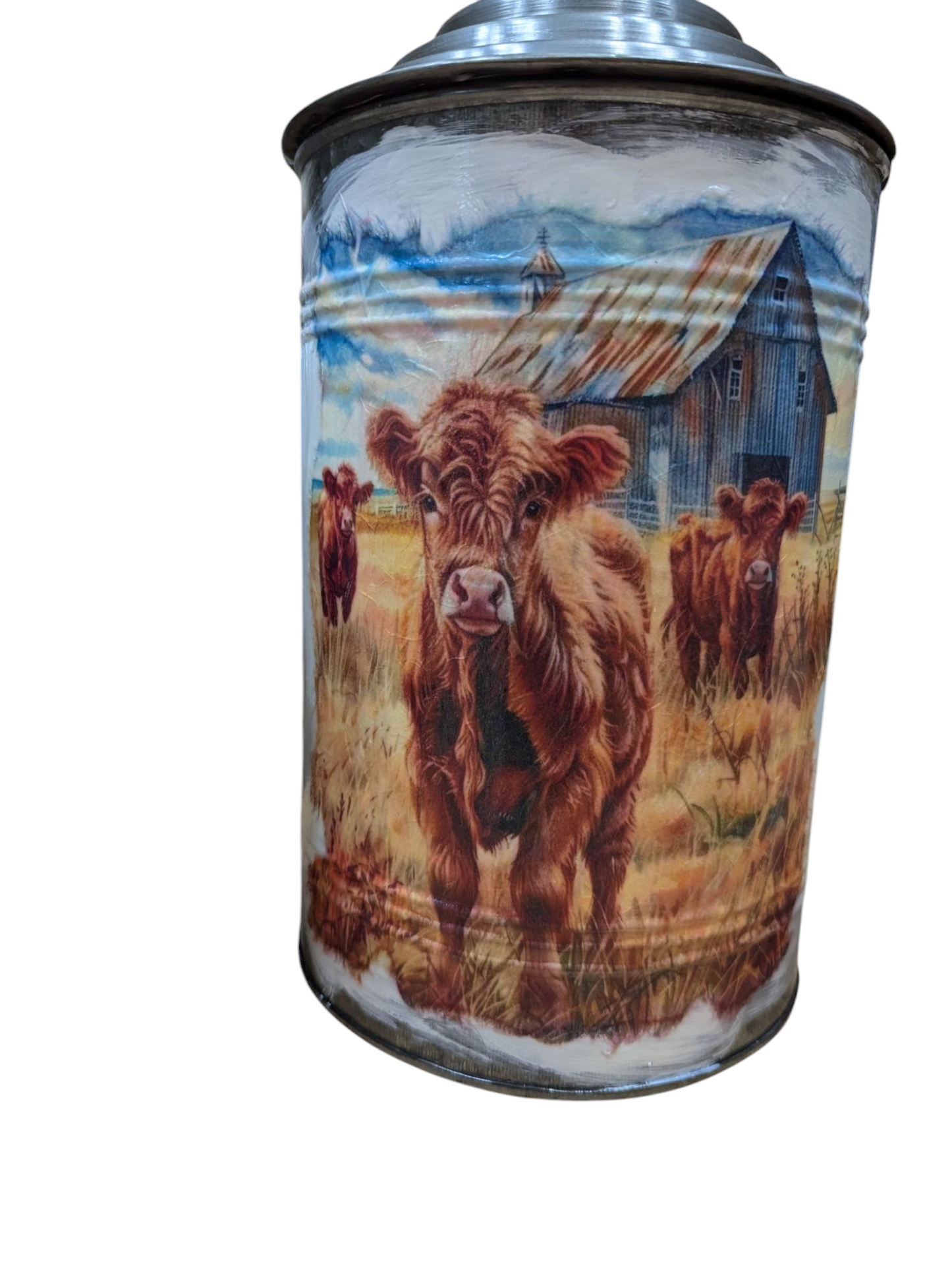 Highland Cow metal Canister Set