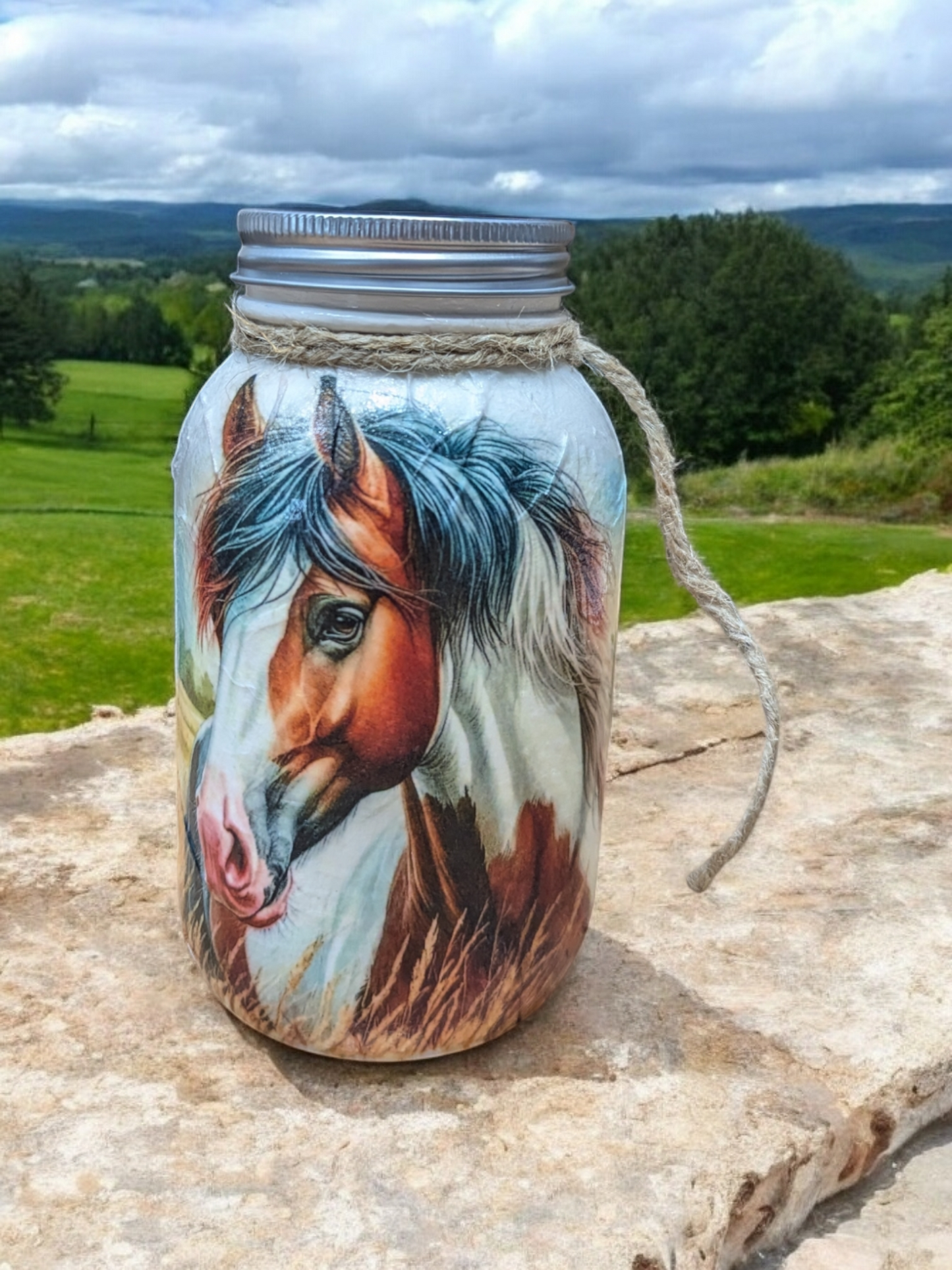 Horse Portrait Mason Jar