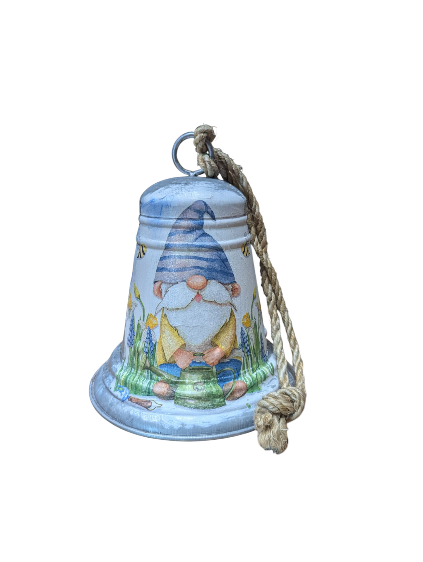 Garden Gnome Galvanized Metal Bell