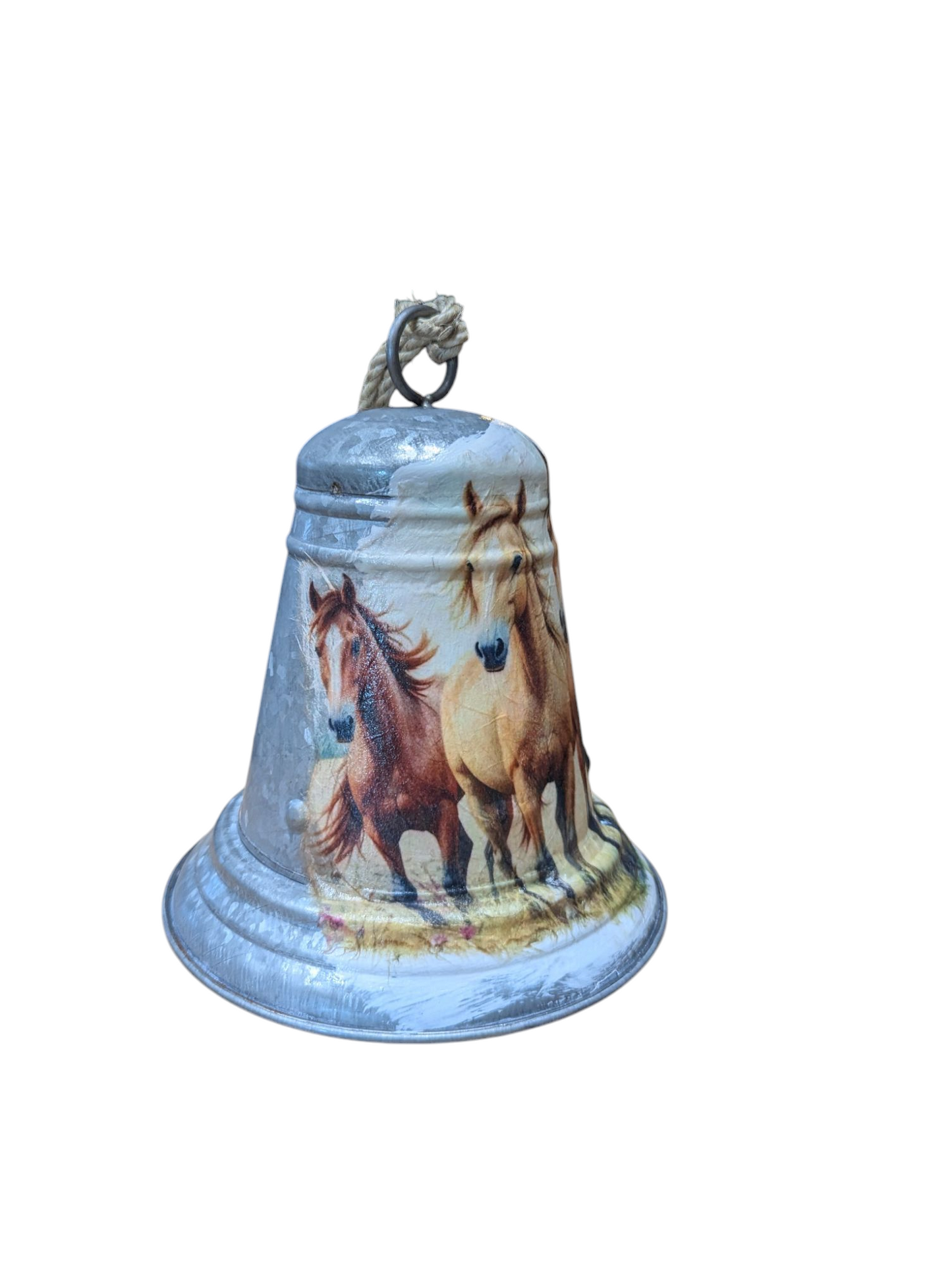 Wild Horses Galvanized Metal Bell
