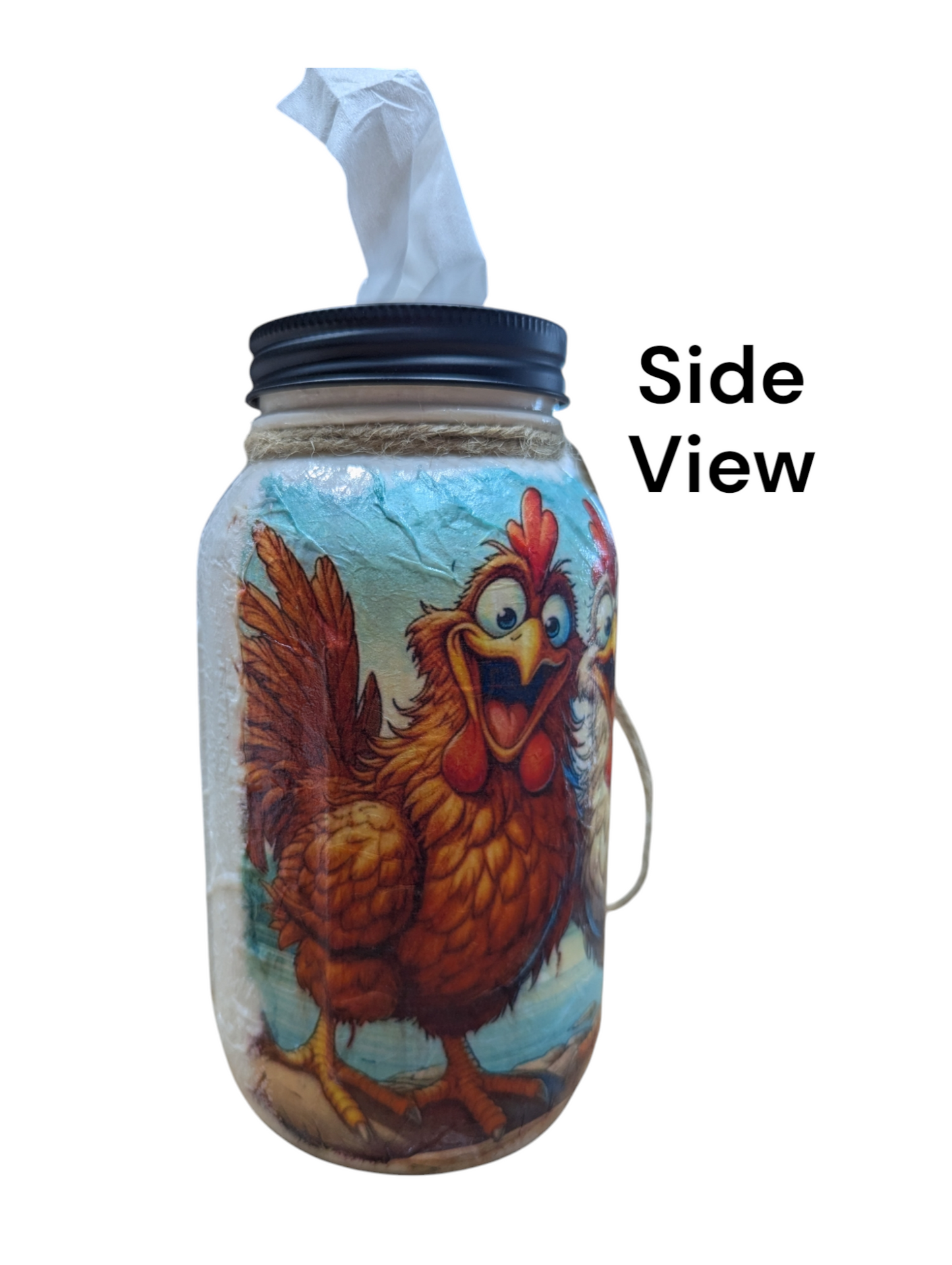 Quirky Chicken Besties Mason Jar