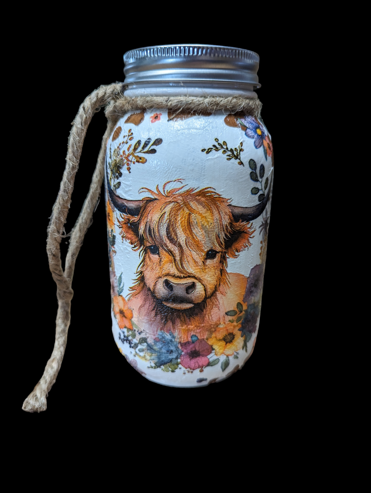 Highland Cow Mason Jar