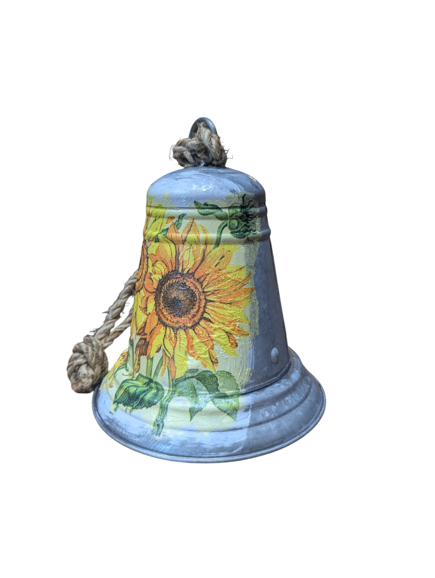 Sunflower Galvanized Metal Bell