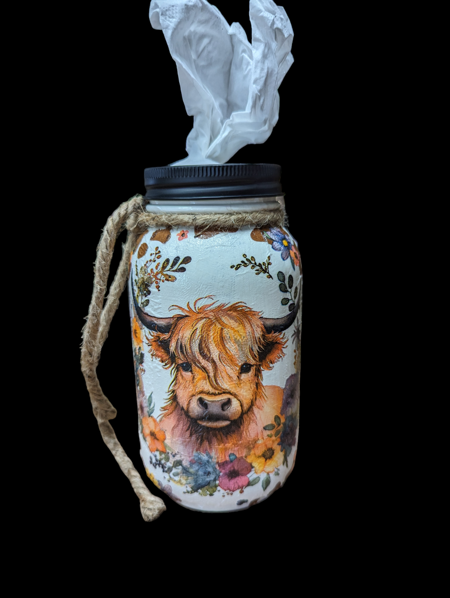 Highland Cow Mason Jar