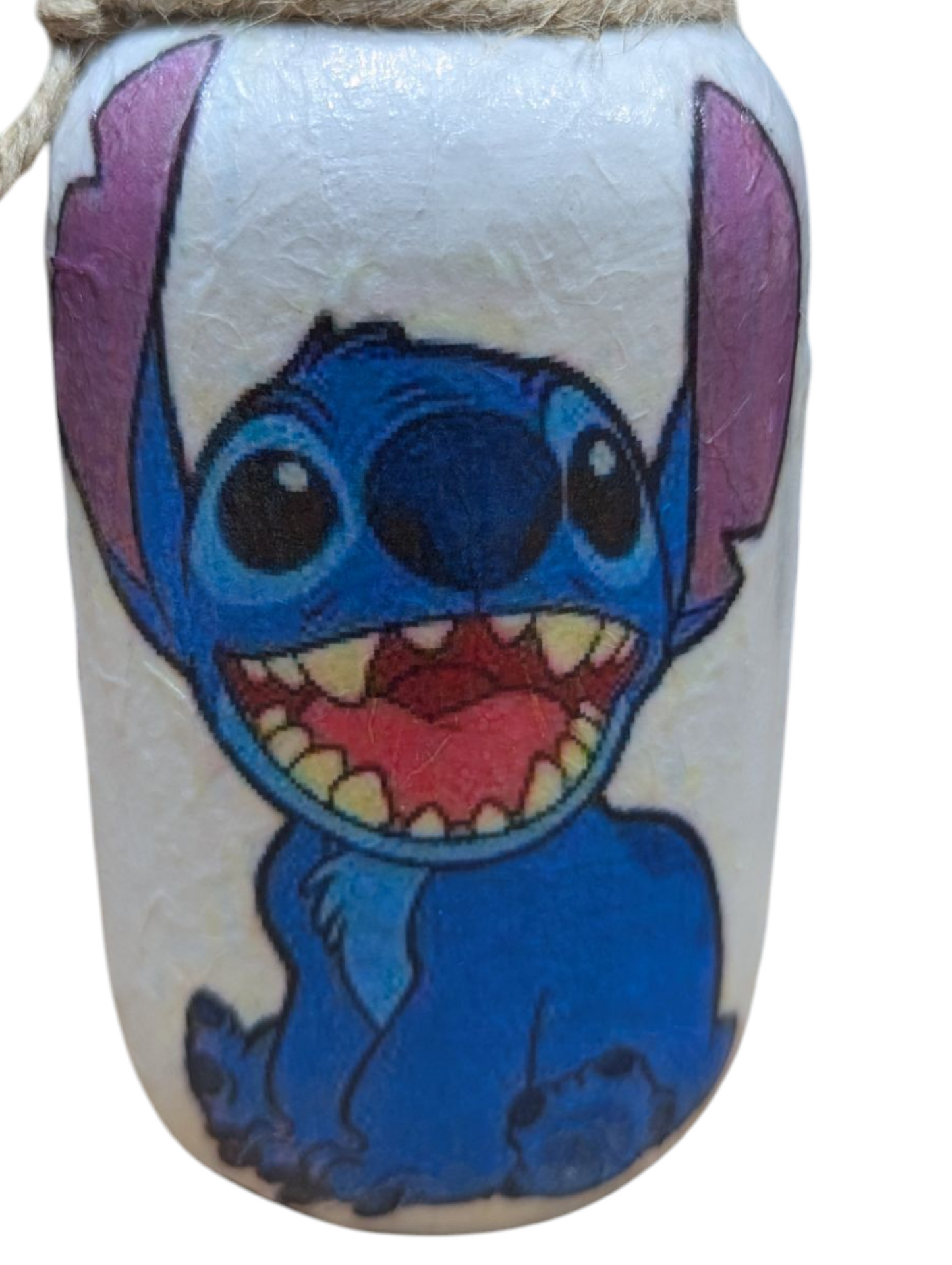 Stitch Mason Jar Soap Pump, Tissue Dispenser, Vase, Canister, or Light