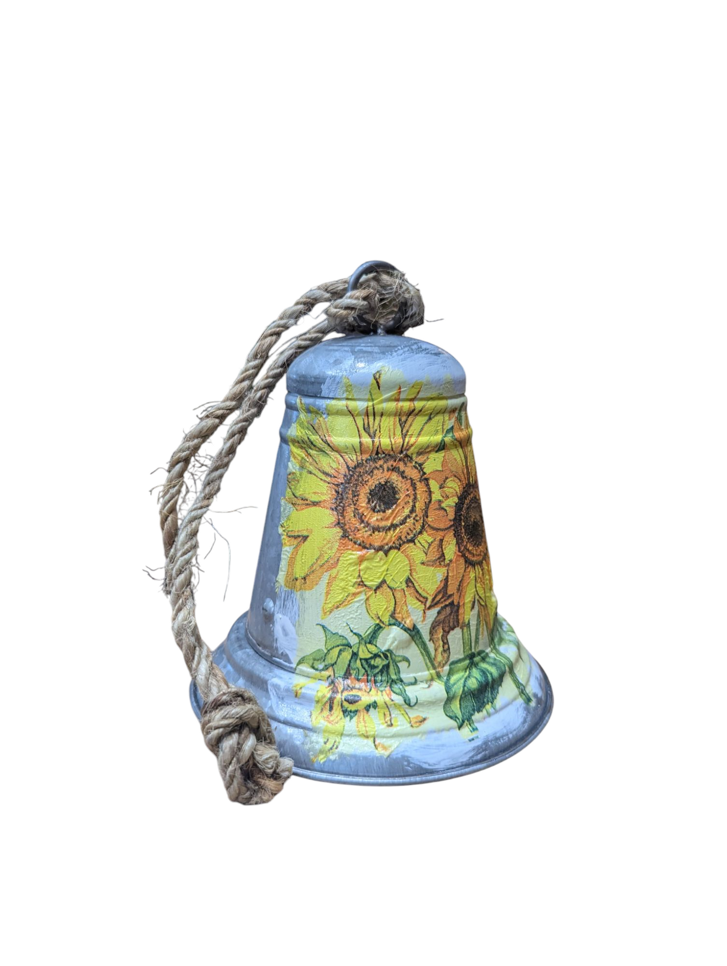 Sunflower Galvanized Metal Bell
