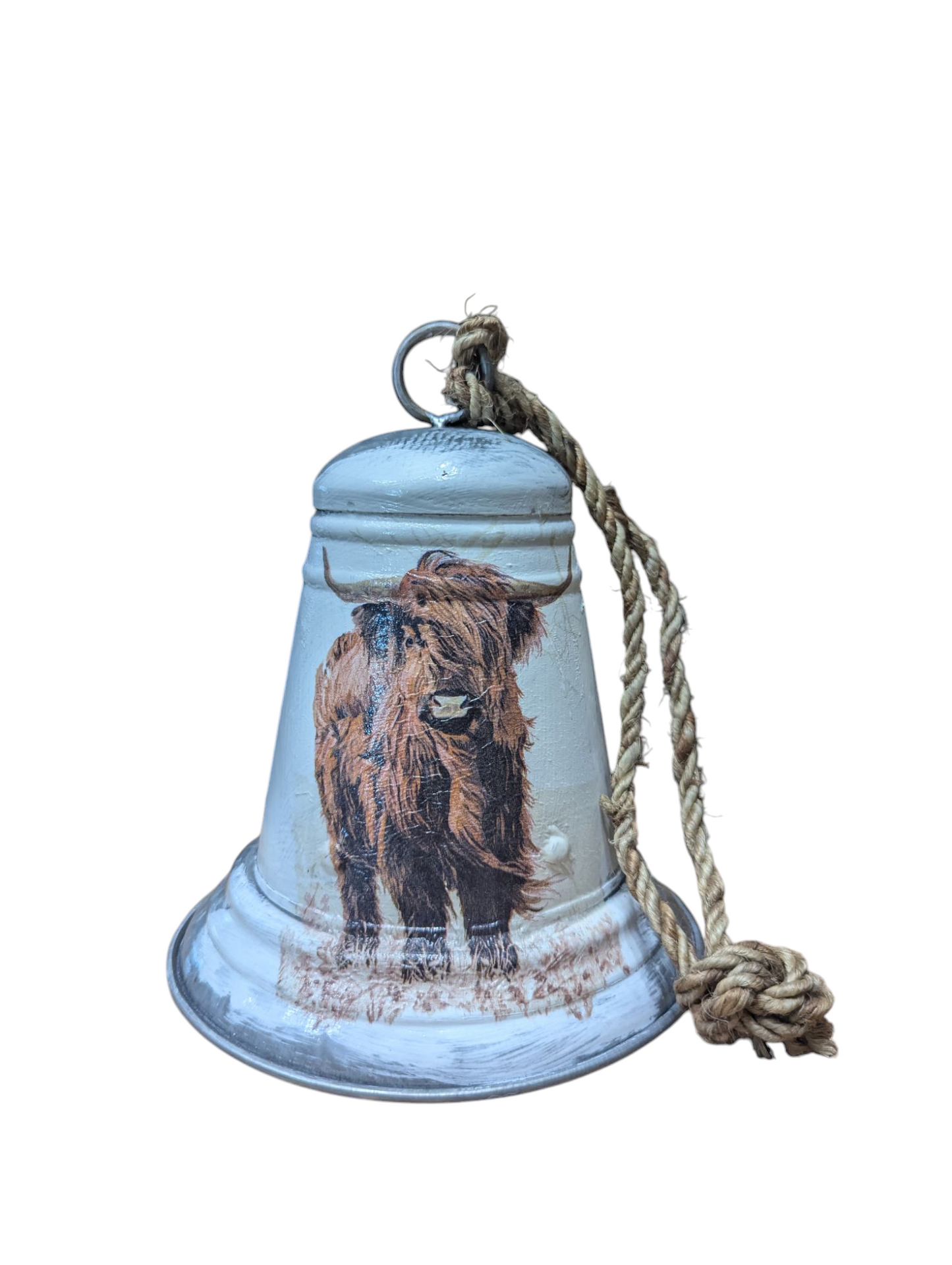 Highland Cow Galvanized Metal Bell