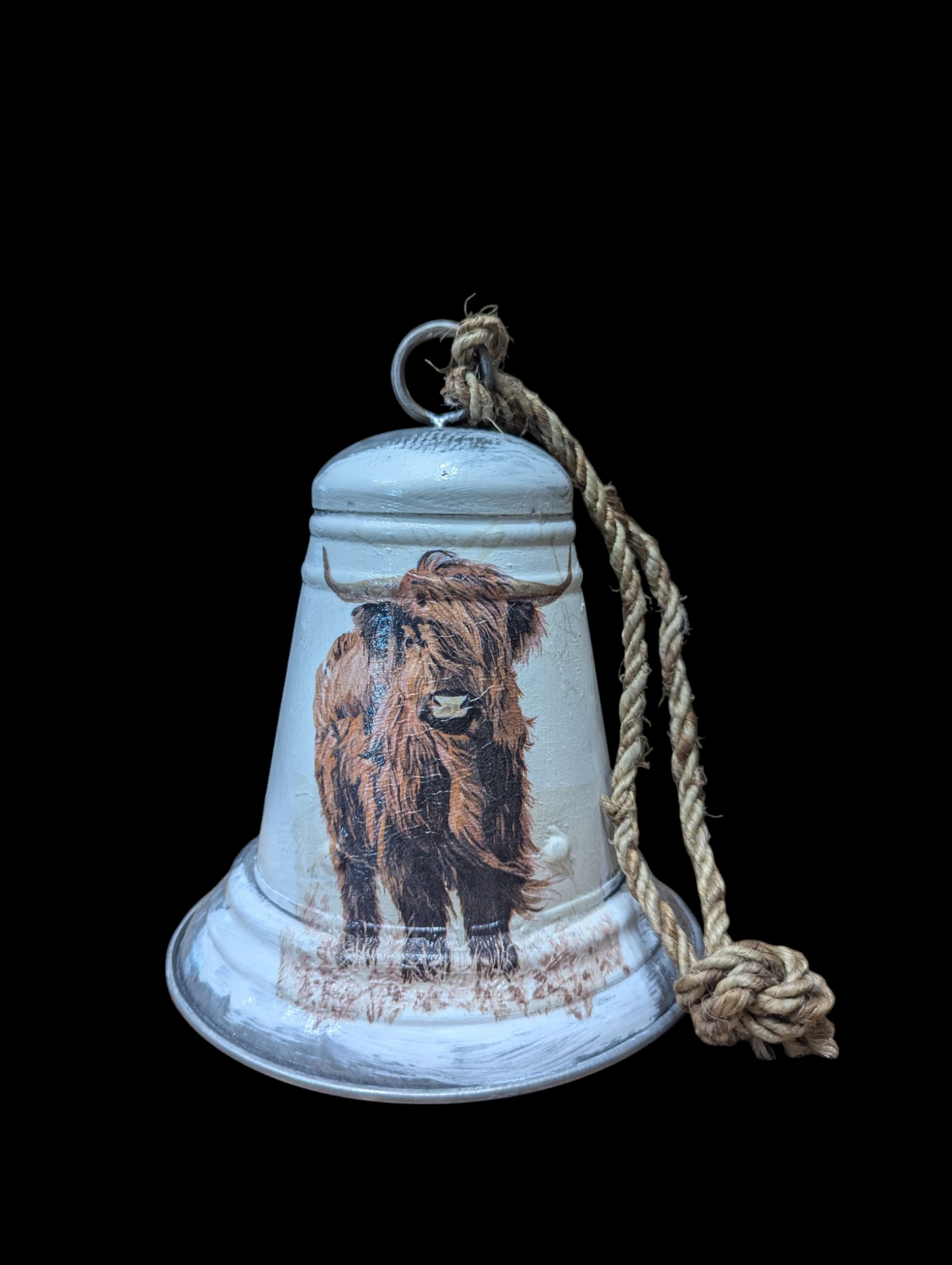 Highland Cow Galvanized Metal Bell
