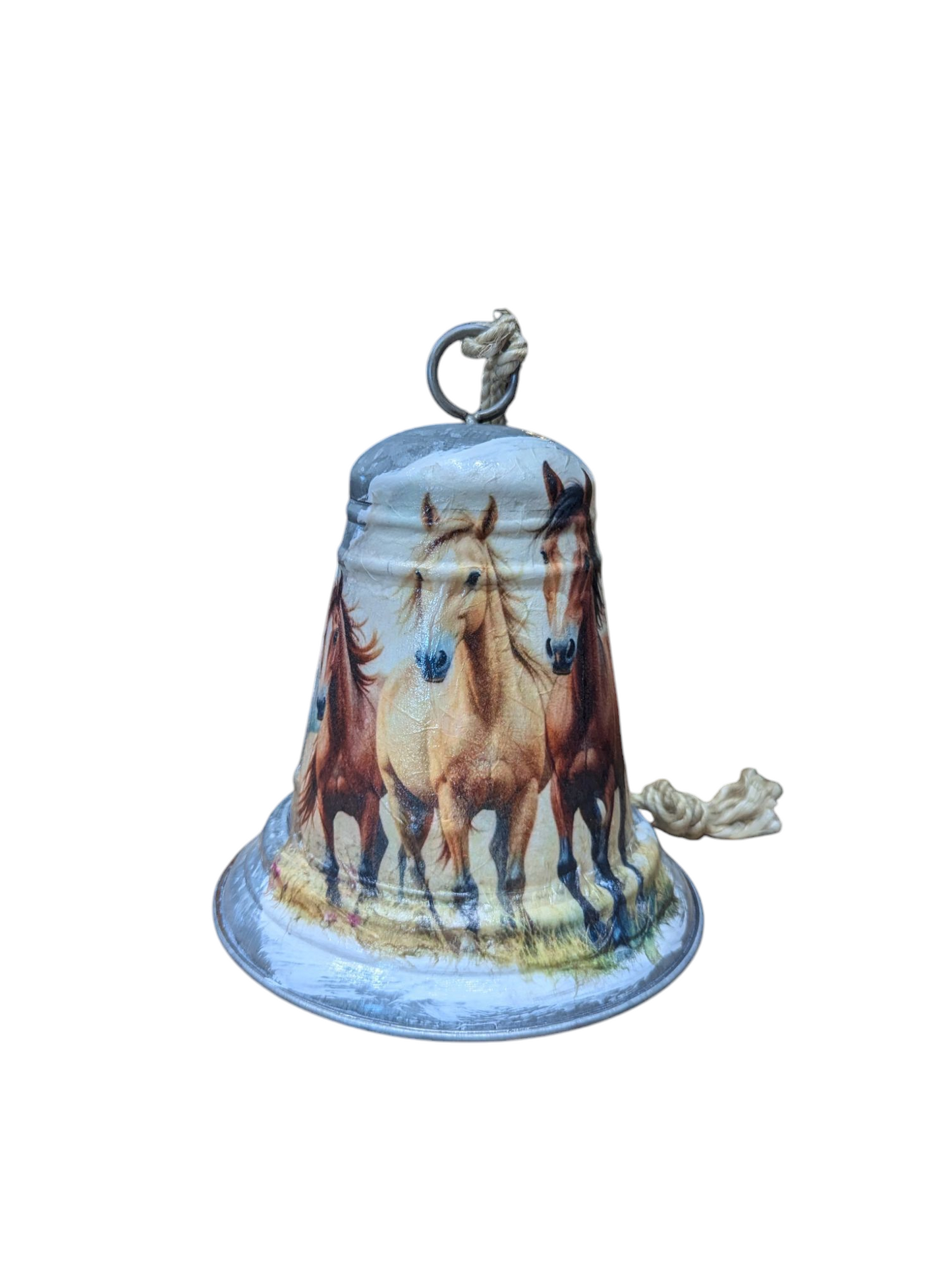 Wild Horses Galvanized Metal Bell