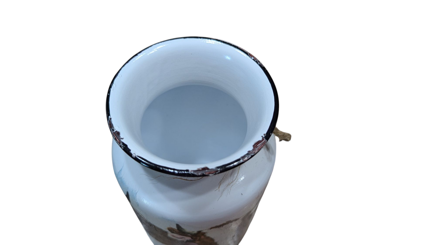 Fall Highland Cow Milk Jug Vase
