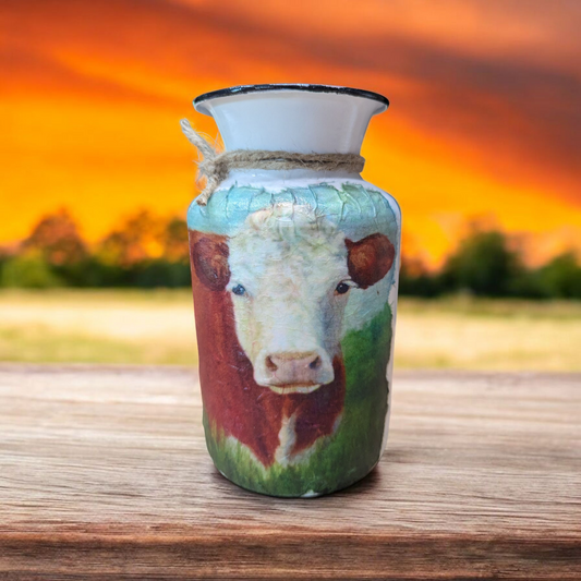 Hereford Cow Milk Jug Vase