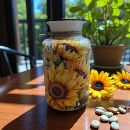 Sunflower Bouquet Milk Jug Vase