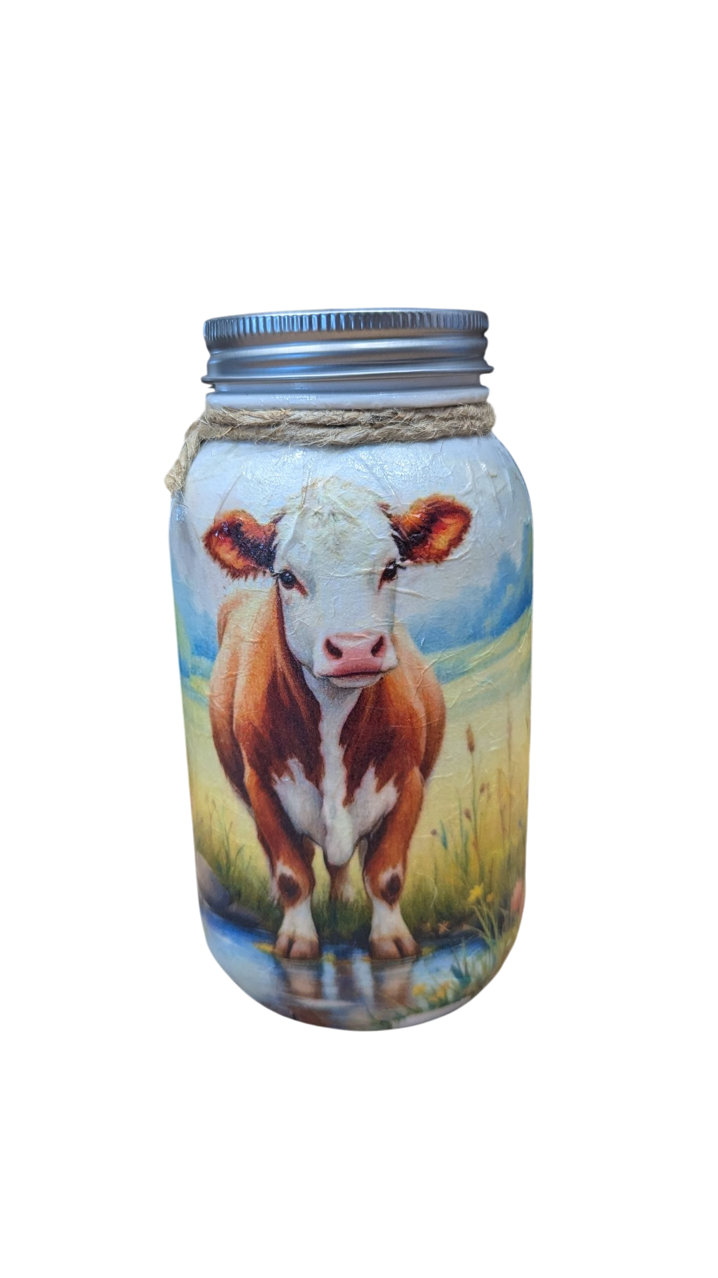 Hereford Calf Mason Jar with Lid Choice