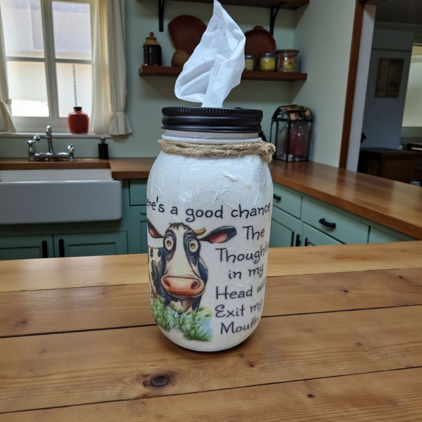 Funny Cow Mason Jar