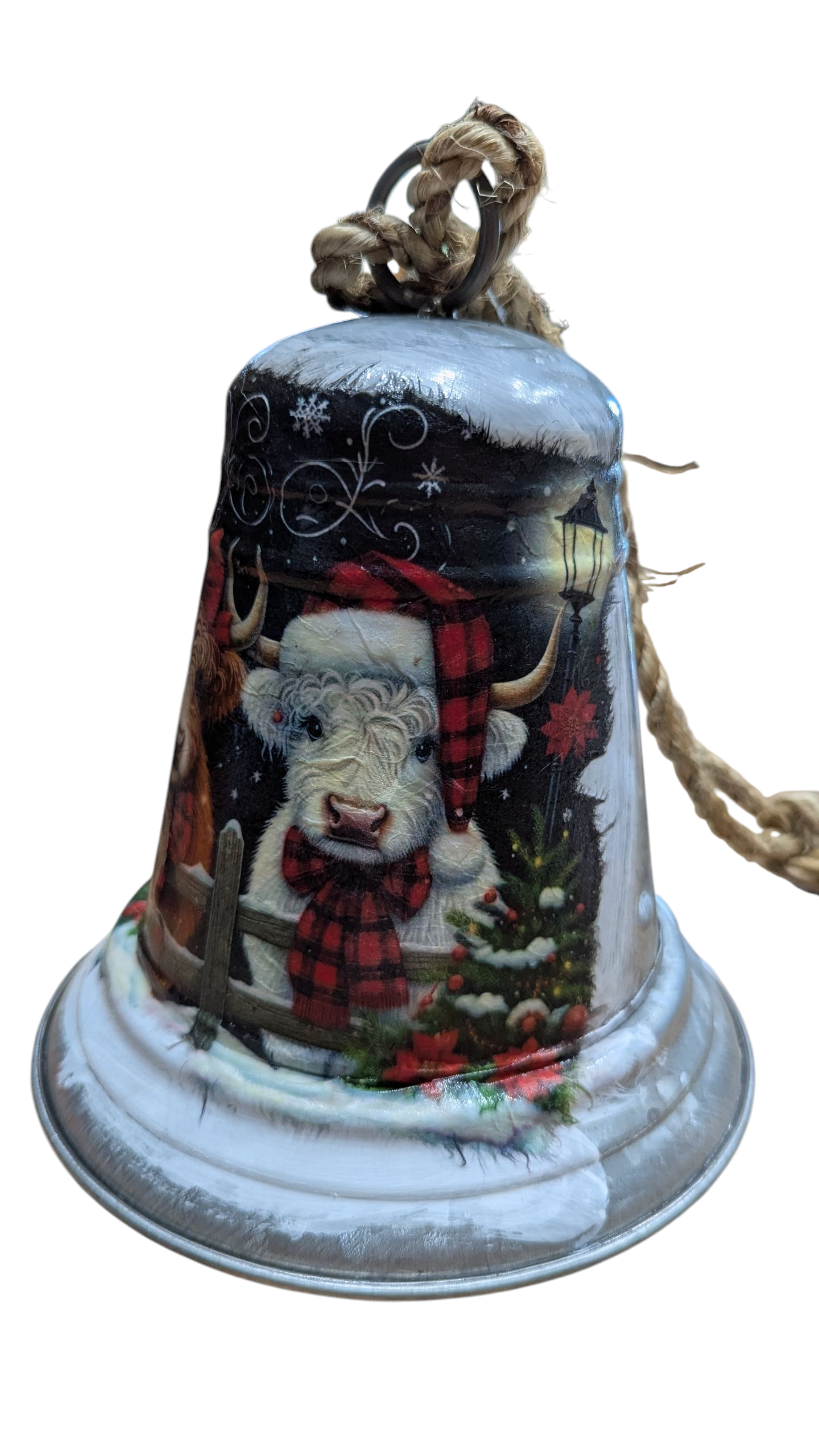 Winter Highland Cows Decorative Bell