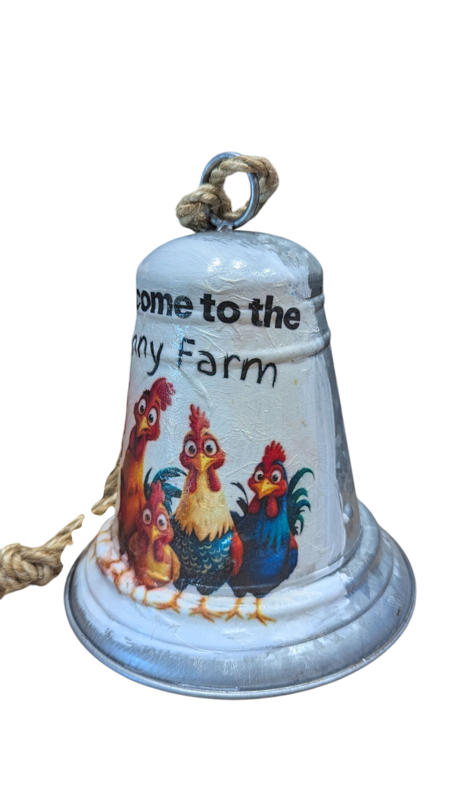 Welcome to the Funny Farm Quirky Chickens Bell