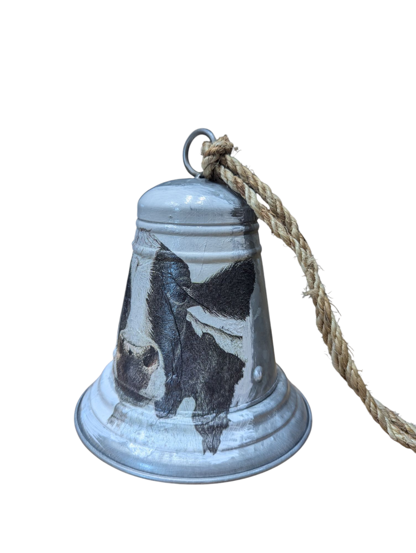 Holstein Cow Galvanized Metal Bell