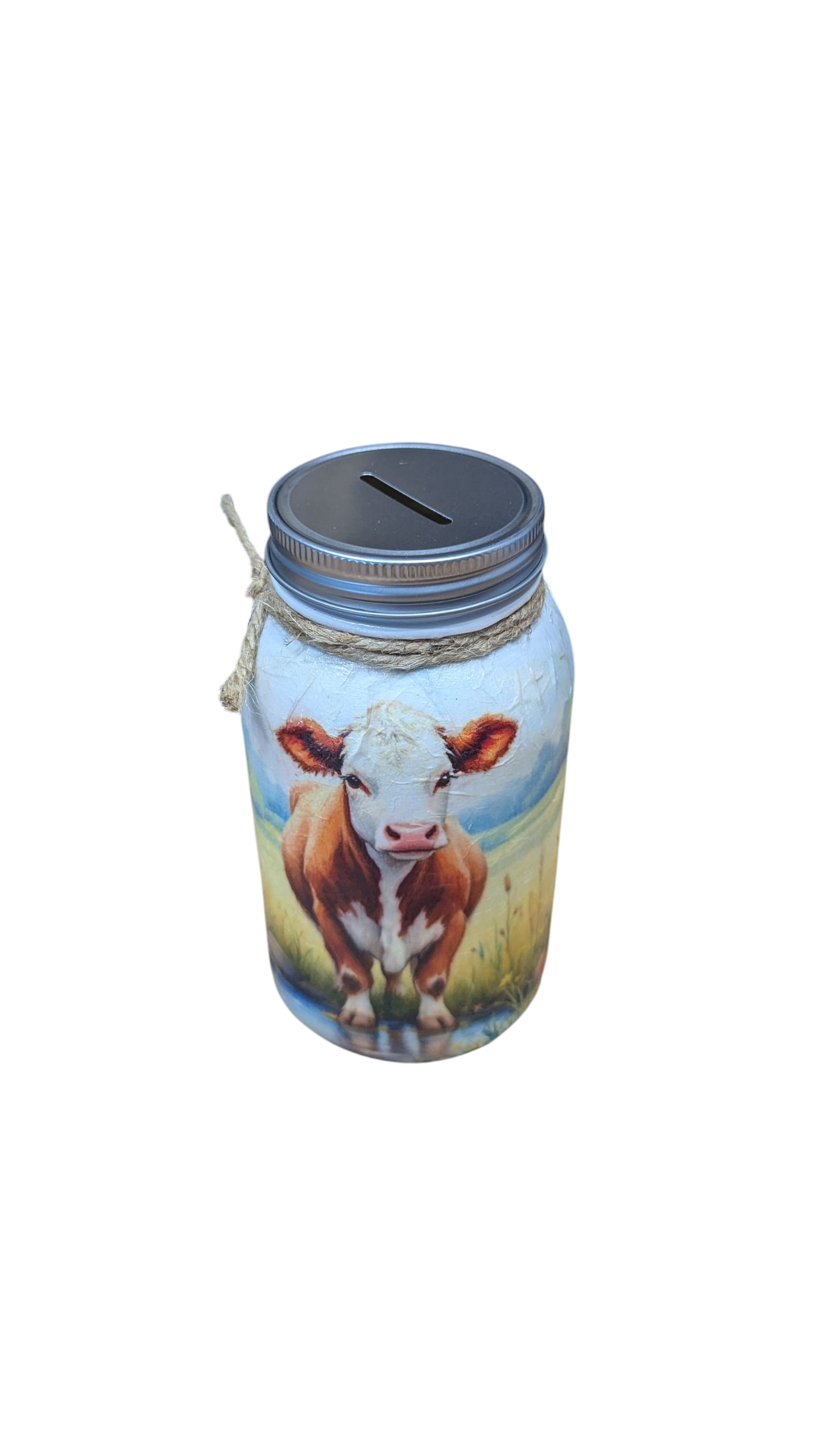 Hereford Calf Mason Jar with Lid Choice