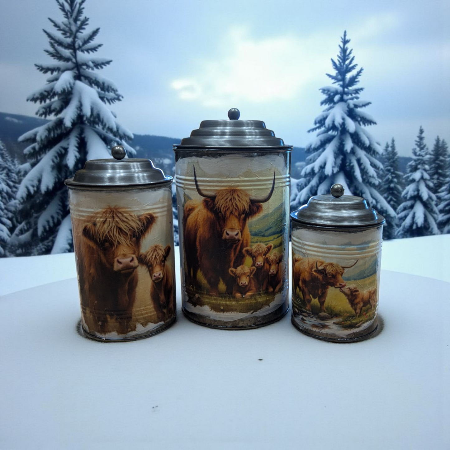 Highland Cow Canister Set