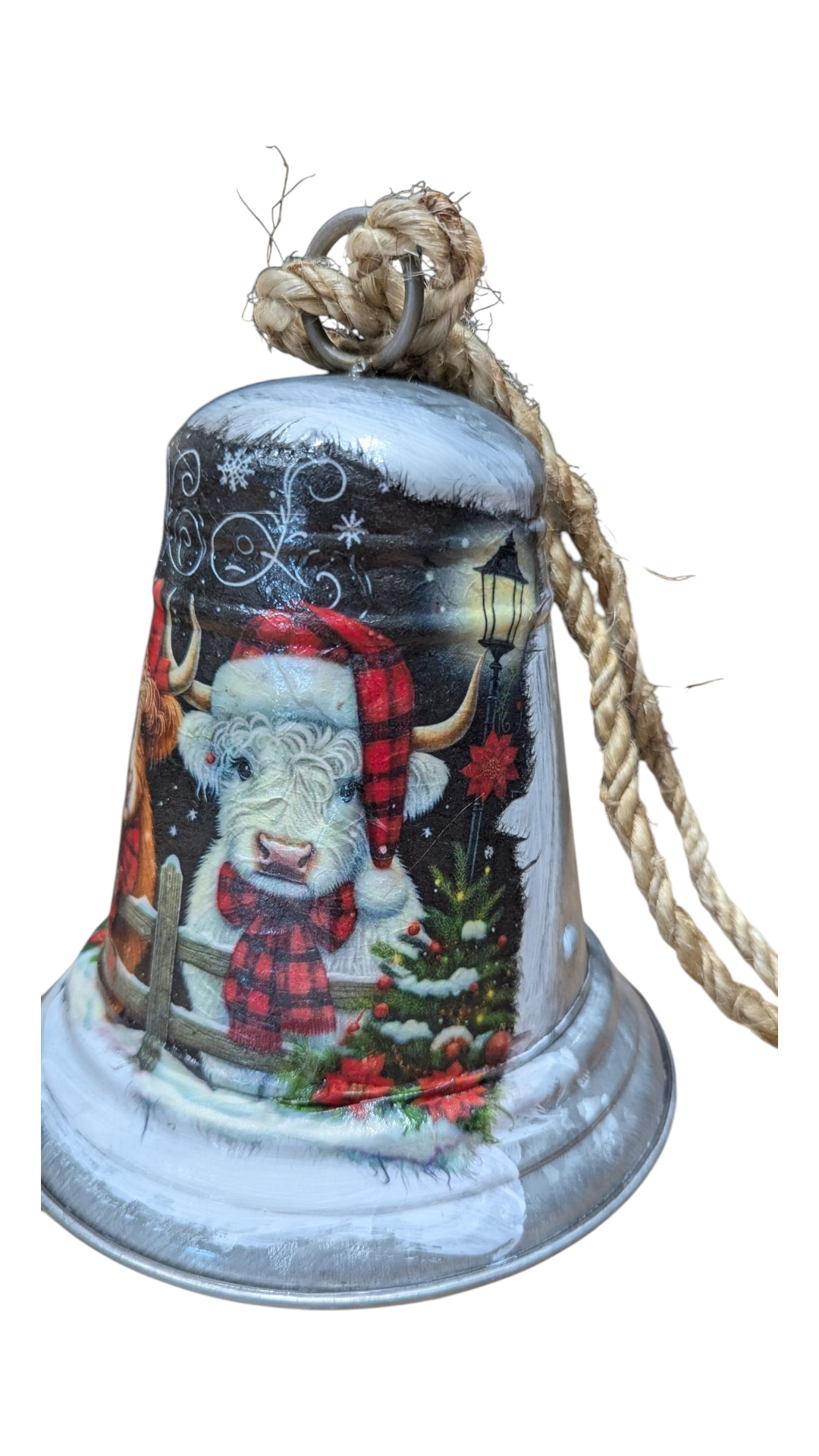 Winter Highland Cows Decorative Bell